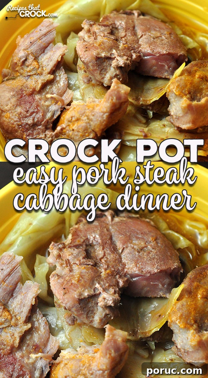 If you are looking for a truly easy one-pot meal, this Easy Crock Pot Pork Steak Cabbage Dinner is just what you need! Simple and delicious!