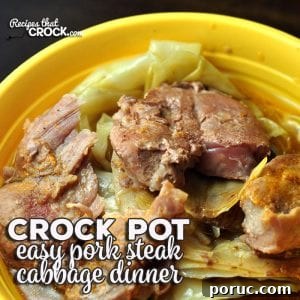 If you are looking for a truly easy one-pot meal, this Easy Crock Pot Pork Steak Cabbage Dinner is just what you need! Simple and delicious!