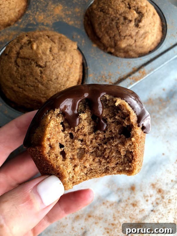 bite out of apple cinnamon muffin
