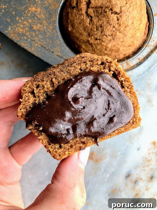 apple cinnamon muffin with chocolate spread