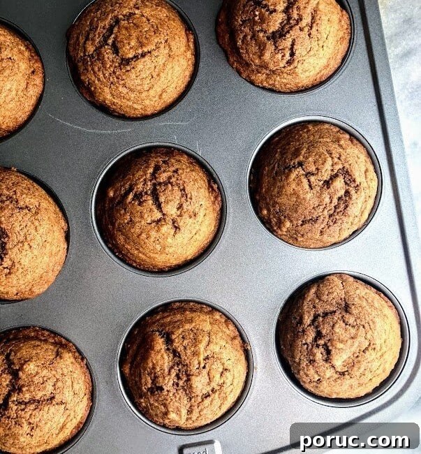 tray of apple cinnamon muffins