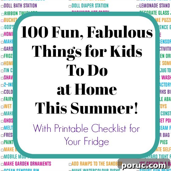 100 Summer Activities for Kids at Home + Printable Checklist 3 100 Fun Summer Activities for Kids to Do at Home - Happy Hooligans