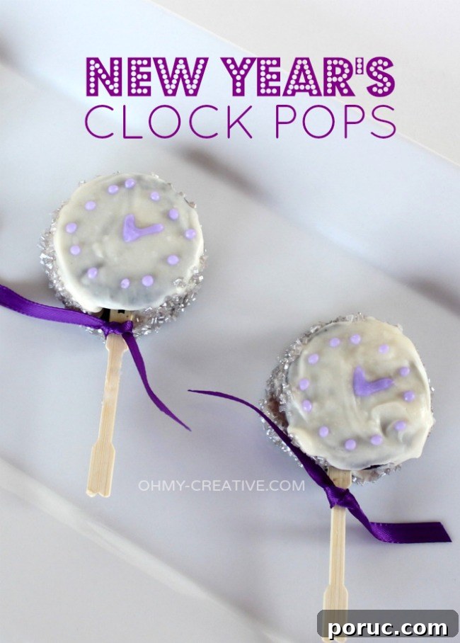NEW YEAR'S CLOCK POPS | OHMY-CREATIVE.COM