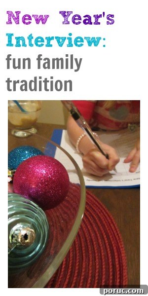 Image for new year's interview: fun family tradition