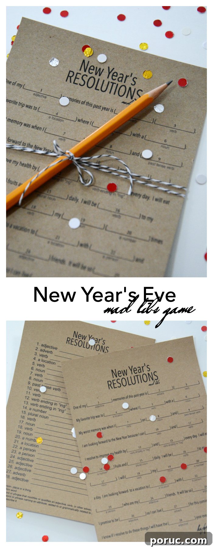Image for New Year's Eve Resolutions Game
