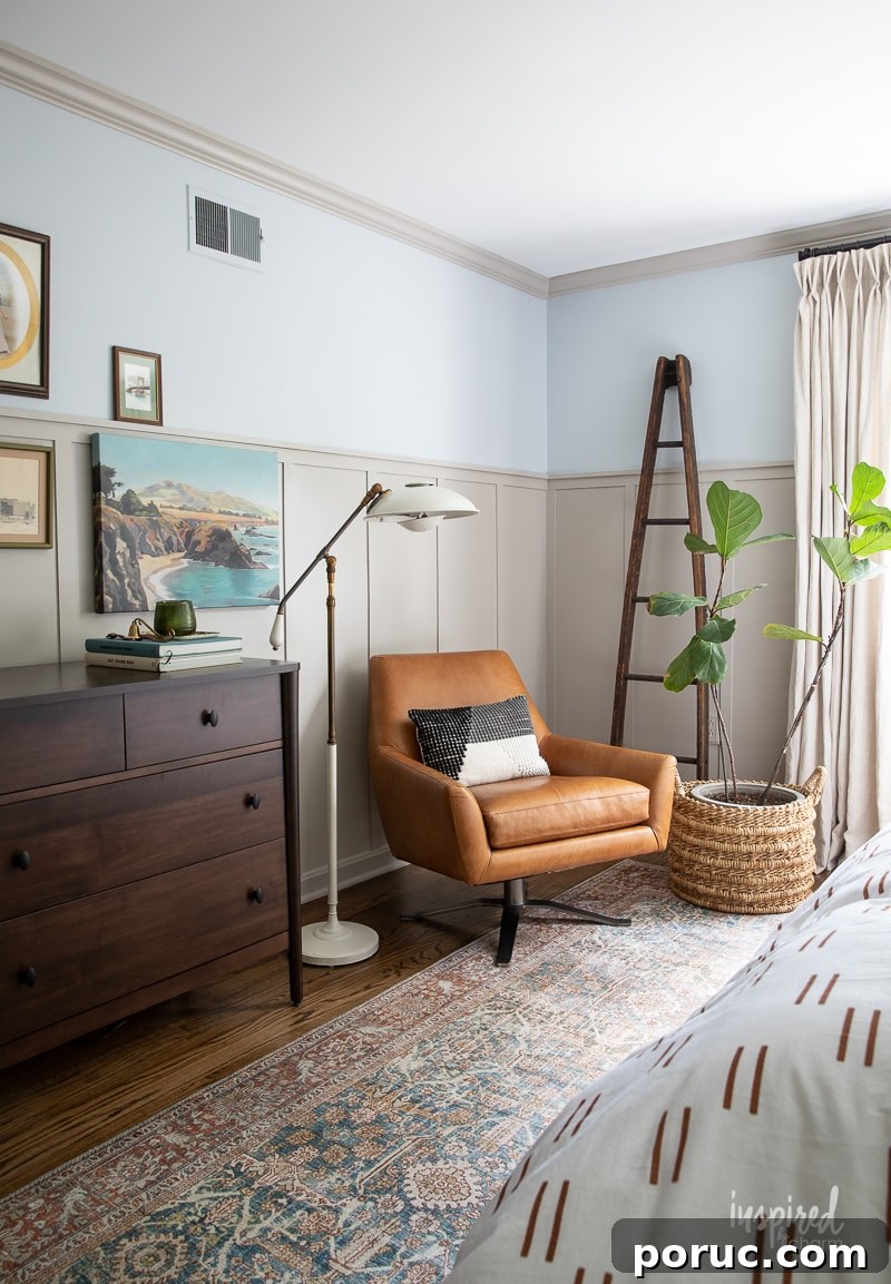 Hidden Vintage Treasures: My Latest Retro Finds and Collectibles 4 Master bedroom decor with vintage ladder in corner