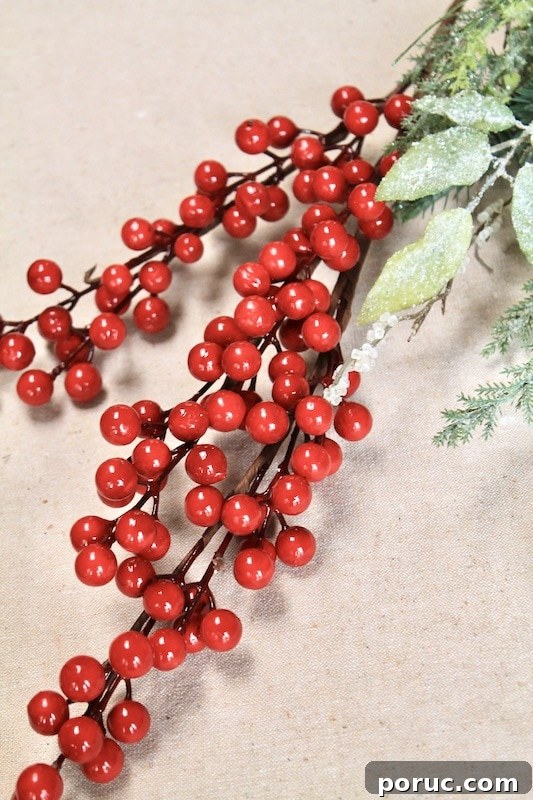 DIY Winter Woods Centerpiece Ideas for Christmas Table Decorations 7 red winterberries