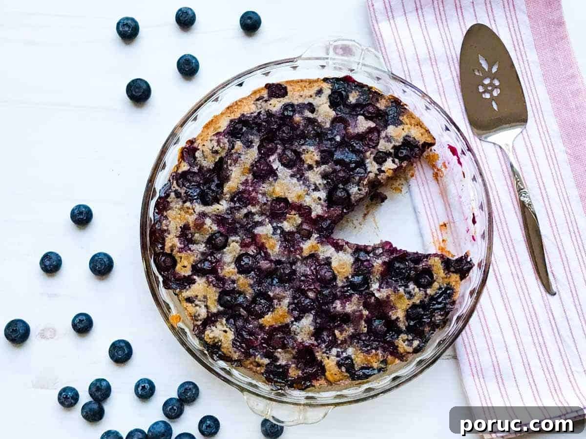 Crustless Blueberry Pie Recipe: Quick, Creamy Summer Dessert 18 The easiest crustless blueberry pie. No messing with dough! This is a quick dessert for company.