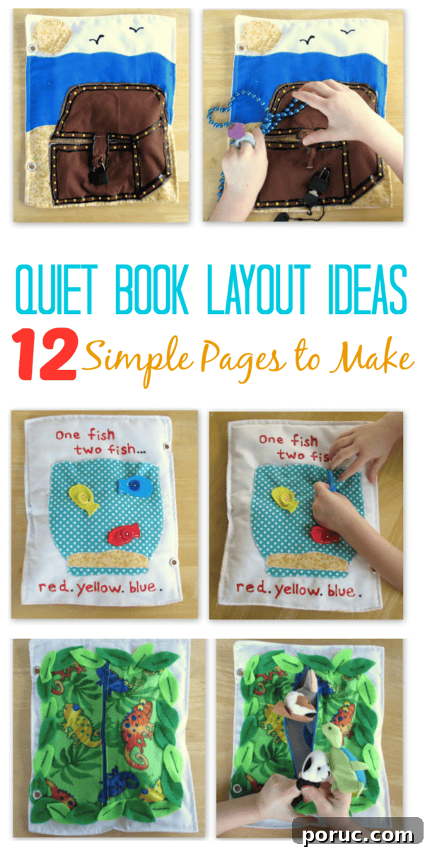 quiet book pages bound with rings
