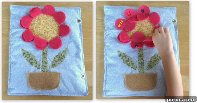 flower petal quiet book page