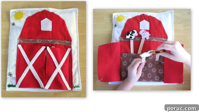 quiet book farm page