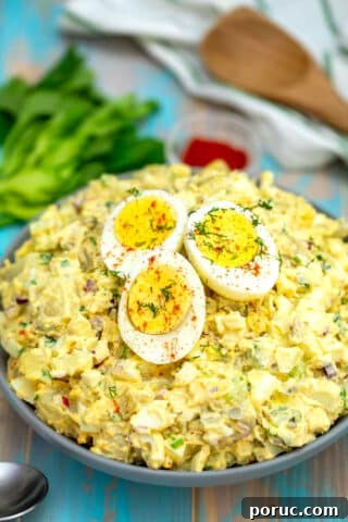 Deviled egg potato salad