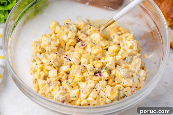 Creamy egg salad.
