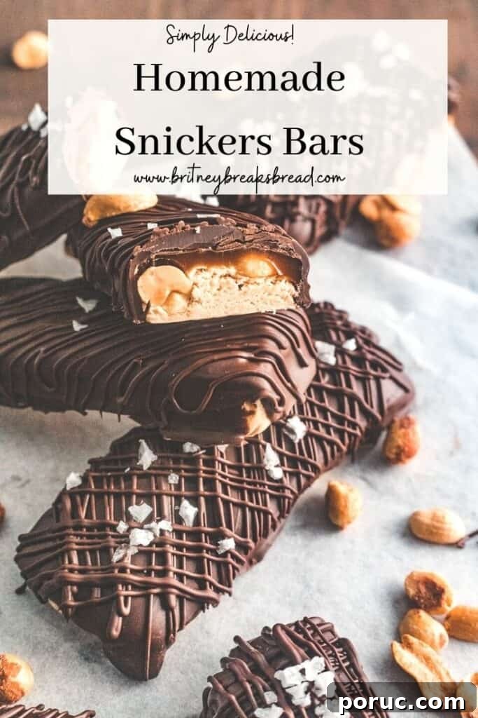 How to Make Homemade Snickers Bars from Scratch 8 pinterest pin
