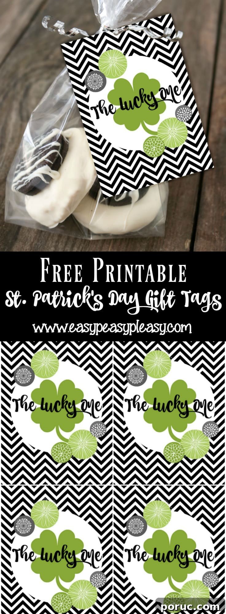 Free St. Patrick’s Day Printable Gift Tags - Instant Download 3 Free Printable St Patricks Day Gift Tags perfect for homemade treats and store bought sweets.
