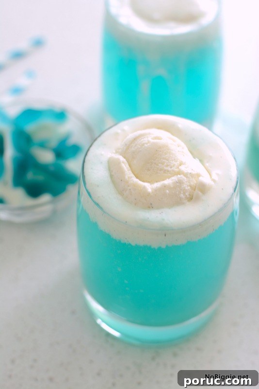 Tropical Blue Ocean Party Punch Recipe for Summer Gatherings 6 blue ocean float | NoBiggie.net