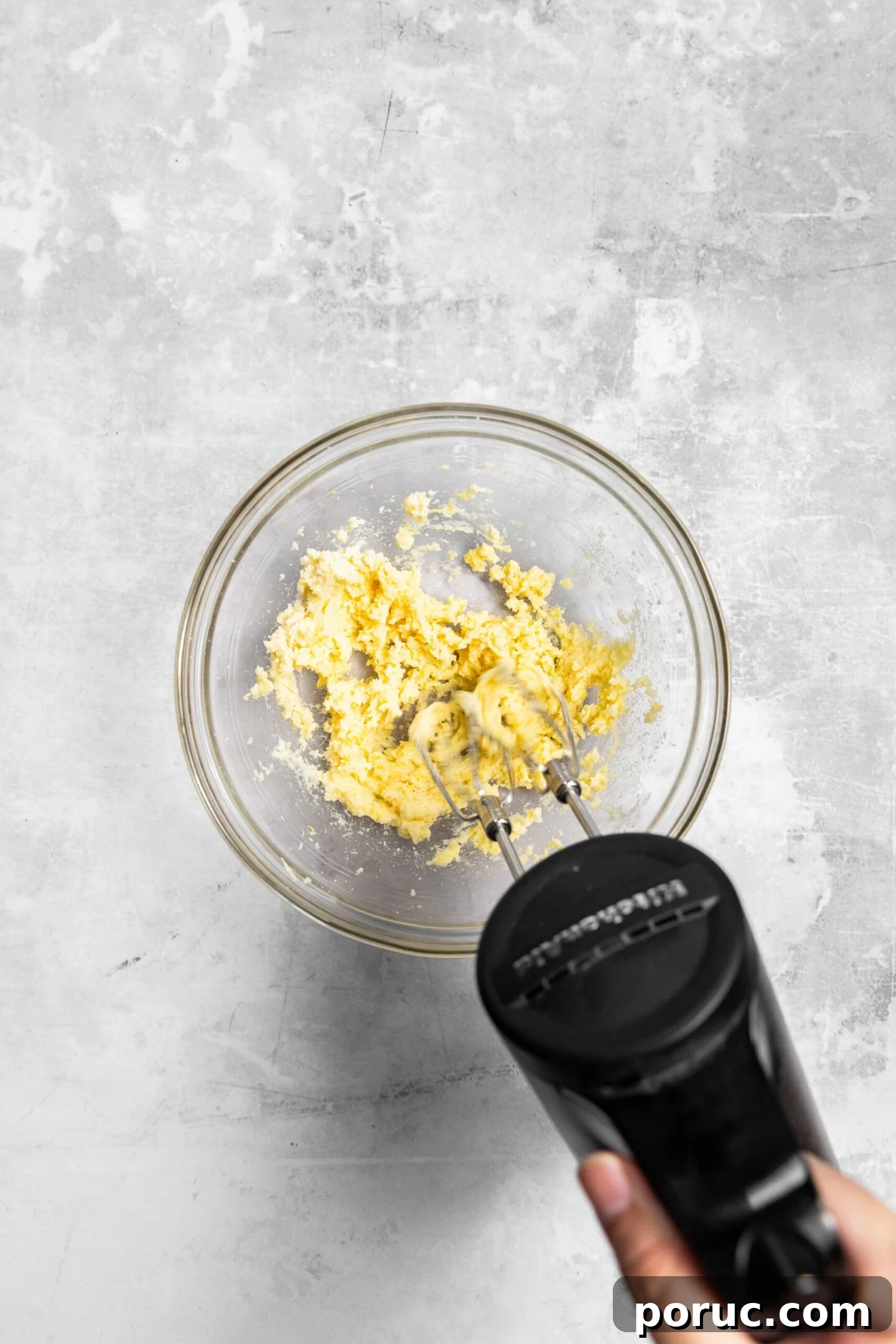 Elegant Lemon Sugar Cookies with Minimal Effort 5 Butter and lemon sugar being creamed together