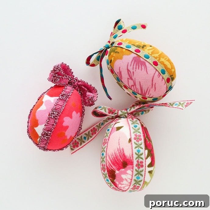 Easter Eggs with Fabric