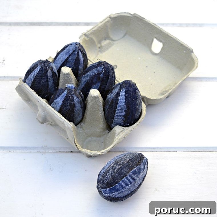 denim easter eggs