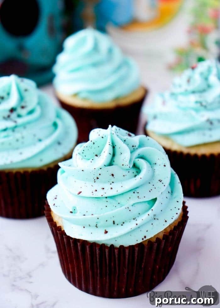 Robin Egg Speckled Cupcakes Recipe for Spring Celebrations 3 ROBIN EGG SPECKLED CUPCAKES with brown cupcake liner