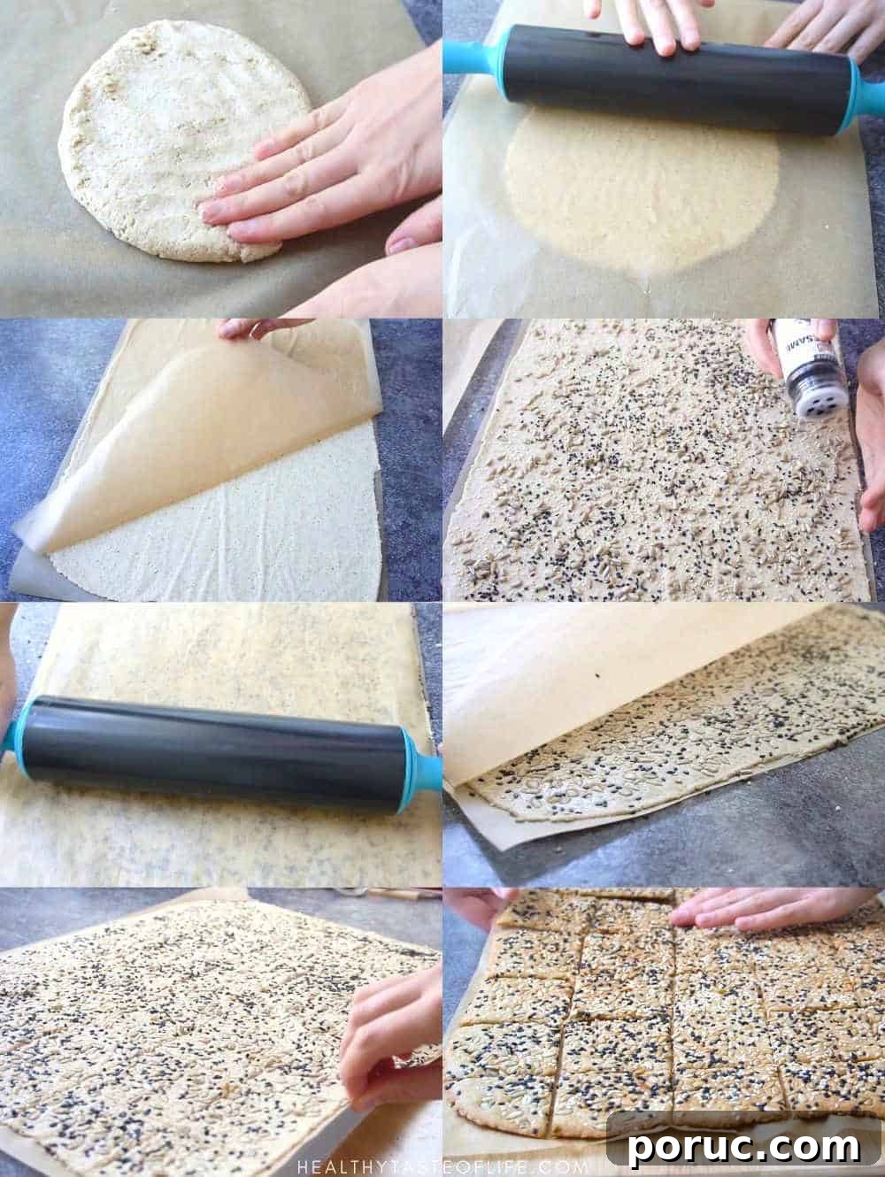 Vegan Seeded Gluten-Free Sourdough Crackers Recipe 5 how to make vegan gluten free crackers with seeds