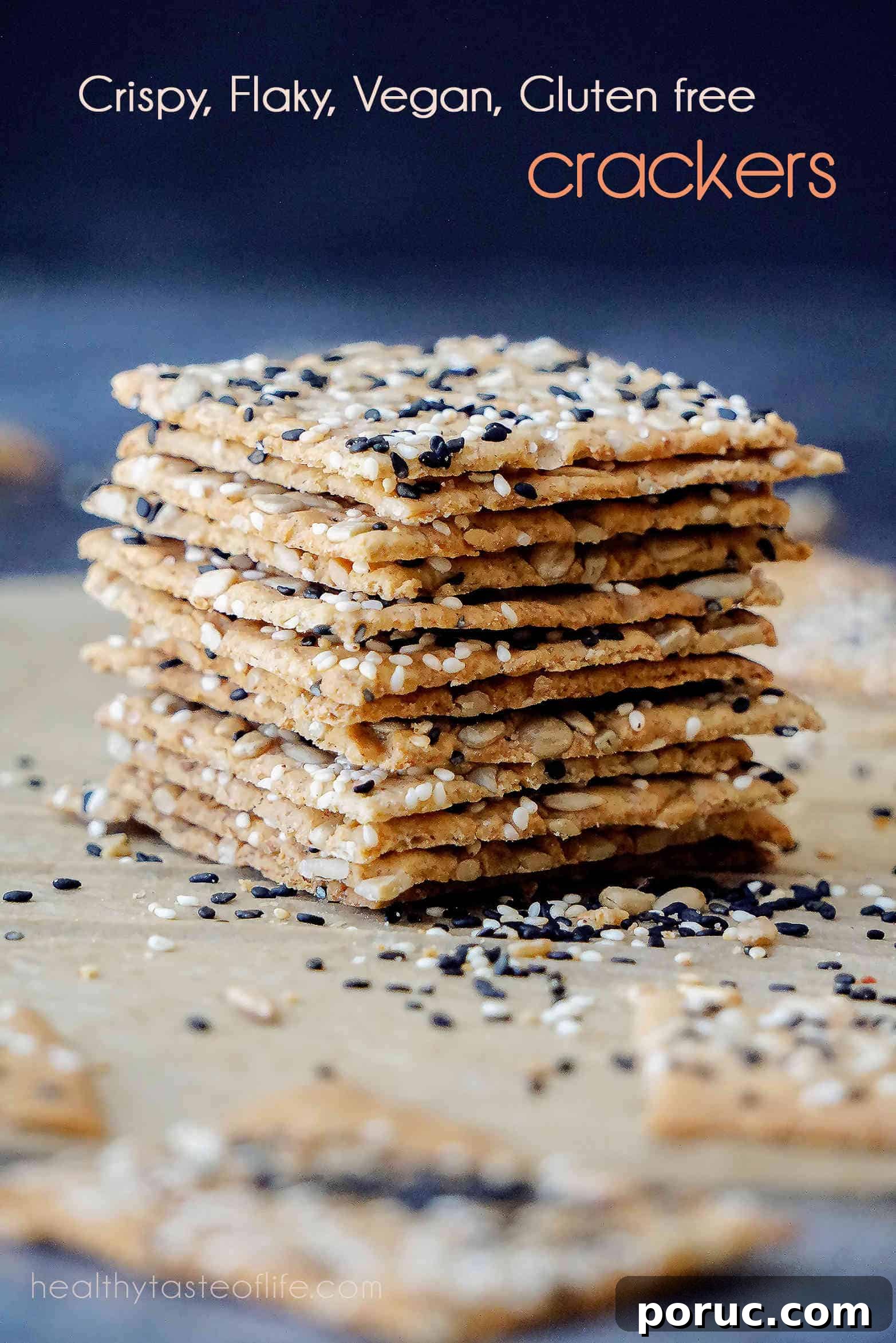 Vegan Seeded Gluten-Free Sourdough Crackers Recipe 6 homemade gluten free crackers recipe - vegan