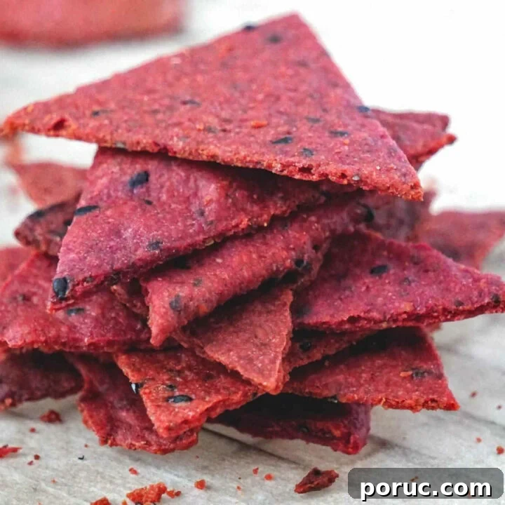Beet crackers with flax seeds