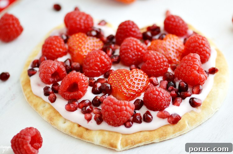 Heart-Shaped Yogurt Flatbread Pizza Recipe for Valentine’s Day 8 Make this healthy Yogurt Flatbread Pizza Heart to show someone you care. It is a sweet breakfast or snack any time of year, especially for Valentine's Day!