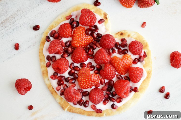 Heart-Shaped Yogurt Flatbread Pizza Recipe for Valentine’s Day 9 Make this healthy Yogurt Flatbread Pizza Heart to show someone you care. It is a sweet breakfast or snack any time of year, especially for Valentine's Day!