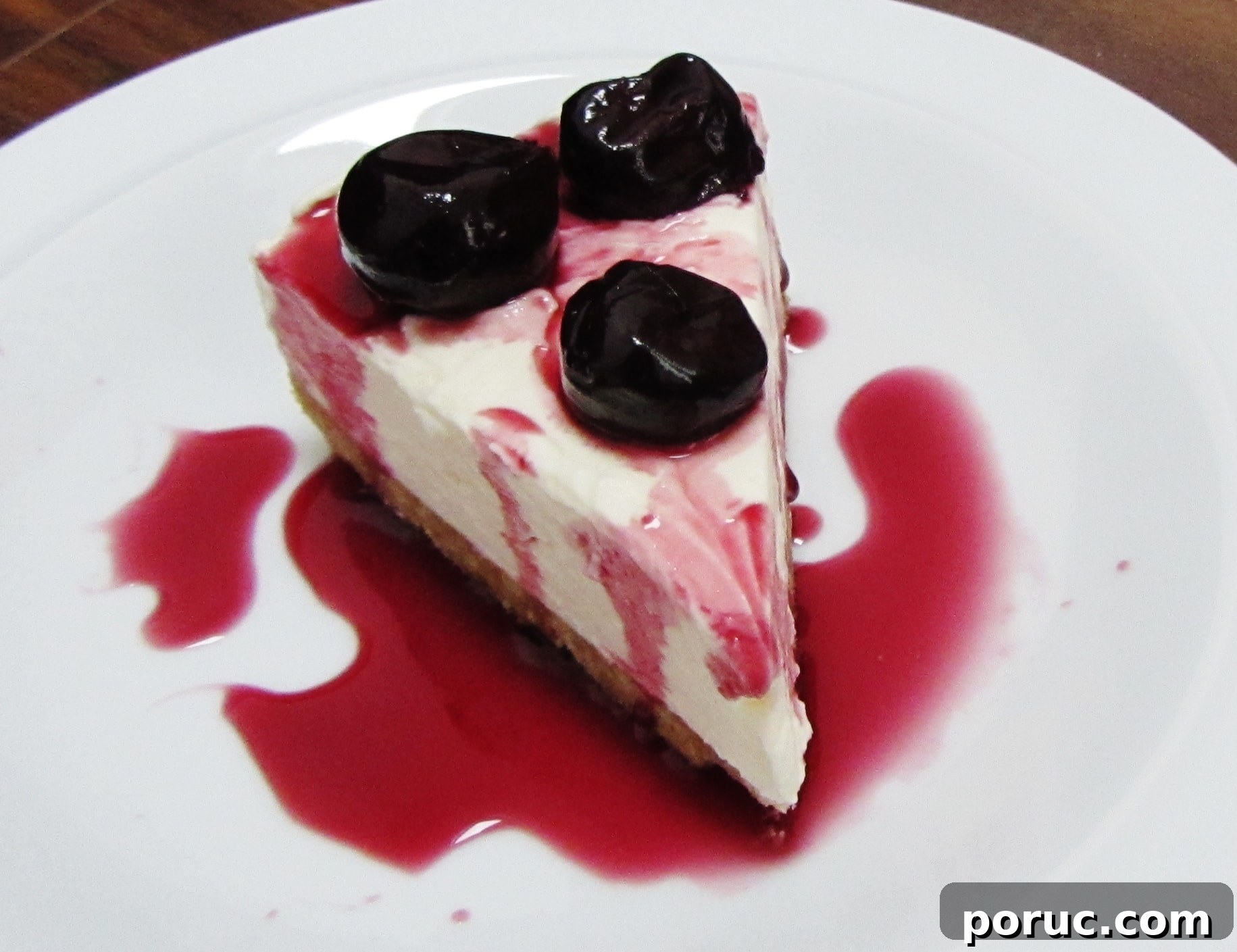 Black Cherry Cheesecake with Kirsch-Soaked Cherry Topping 3 black cherry cheesecake 3