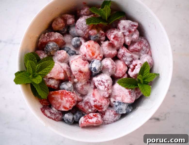 Paleo Coconut Cream with Mixed Berries (Gluten-Free) 6 Mixed Berries and Cream - failed attempt