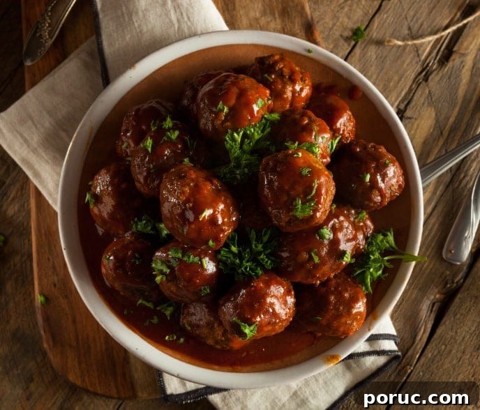 Slow-Cooker BBQ Meatballs for Crowd-Friendly Entertaining 3 slow cooker bbq meatballs