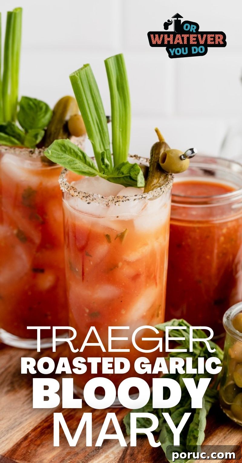 Traeger Bloody Mary Mix Recipe for Smoky Grill-Fired Cocktails 2 Traeger Roasted Garlic Bloody Mary