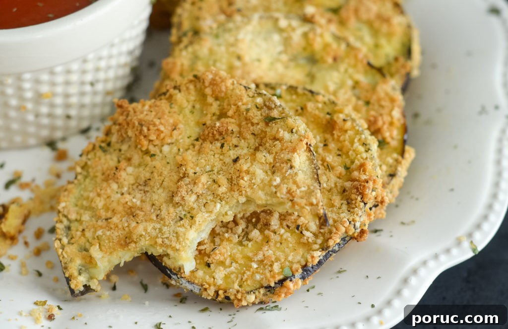 gluten-free air fried eggplant