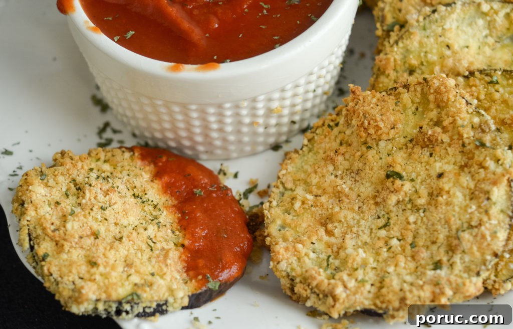 gluten-free air fried eggplant