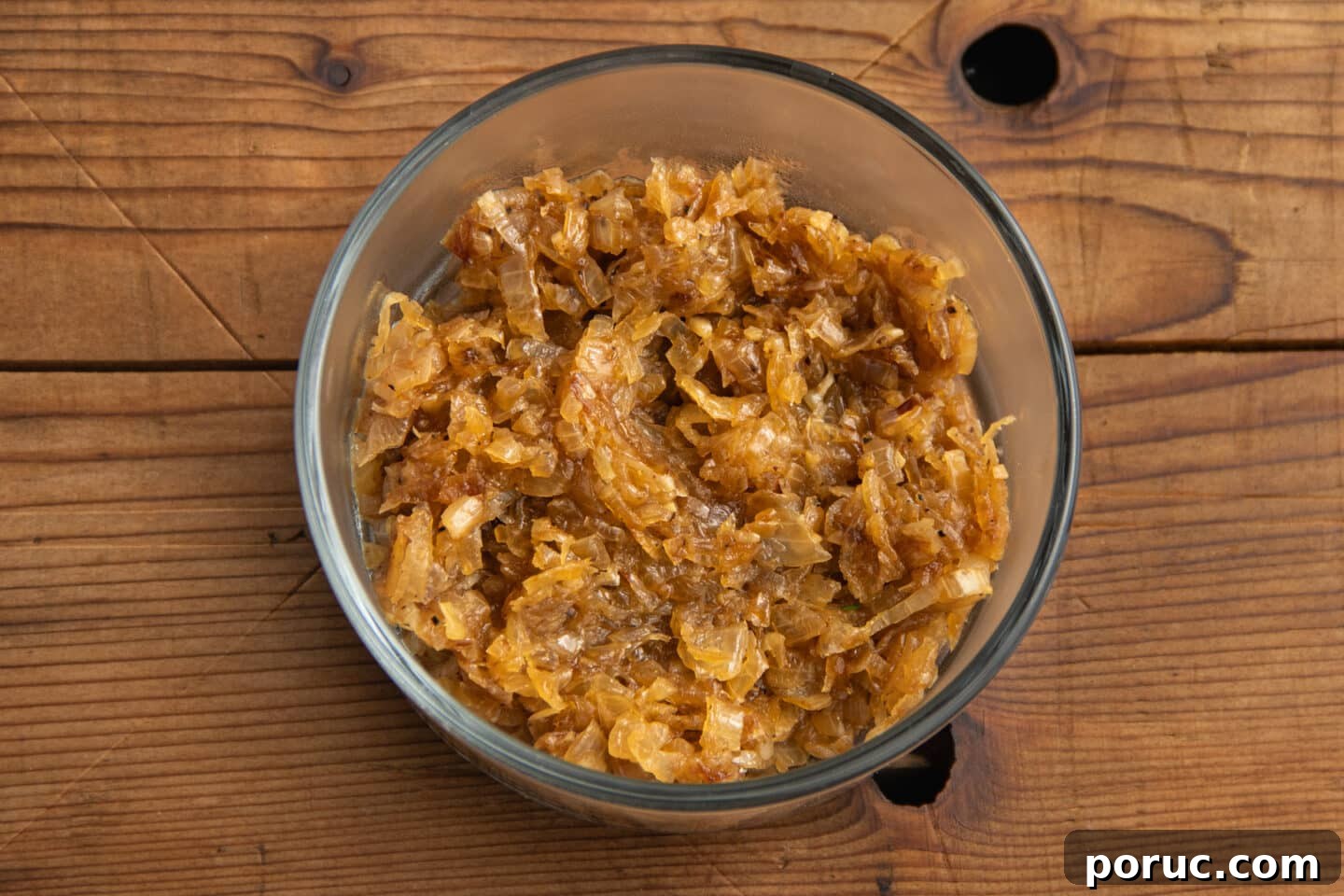 Creamy Caramelized Onion Dip with Greek Yogurt 11 This is a picture of the cooked onions in a bowl to cool down.
