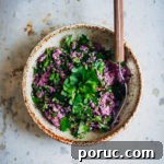 Vibrant Purple Cauliflower Tabbouleh Recipe for Fresh Salads 2 Purple Cauliflower Tabbouleh | Well and Full | #raw #vegan #recipe