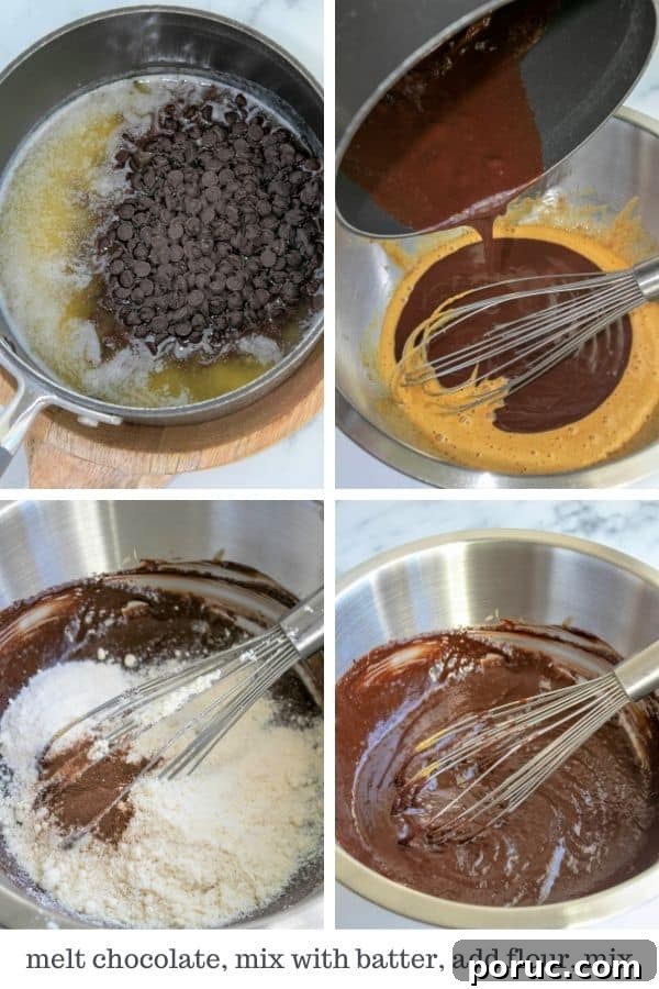 Keto Chocolate Torte Recipe: Rich Low-Carb Chocolate Cake 5 4 part image depicting how to make chocolate torte. see recipe card for full instructions | Seeking Good Eats