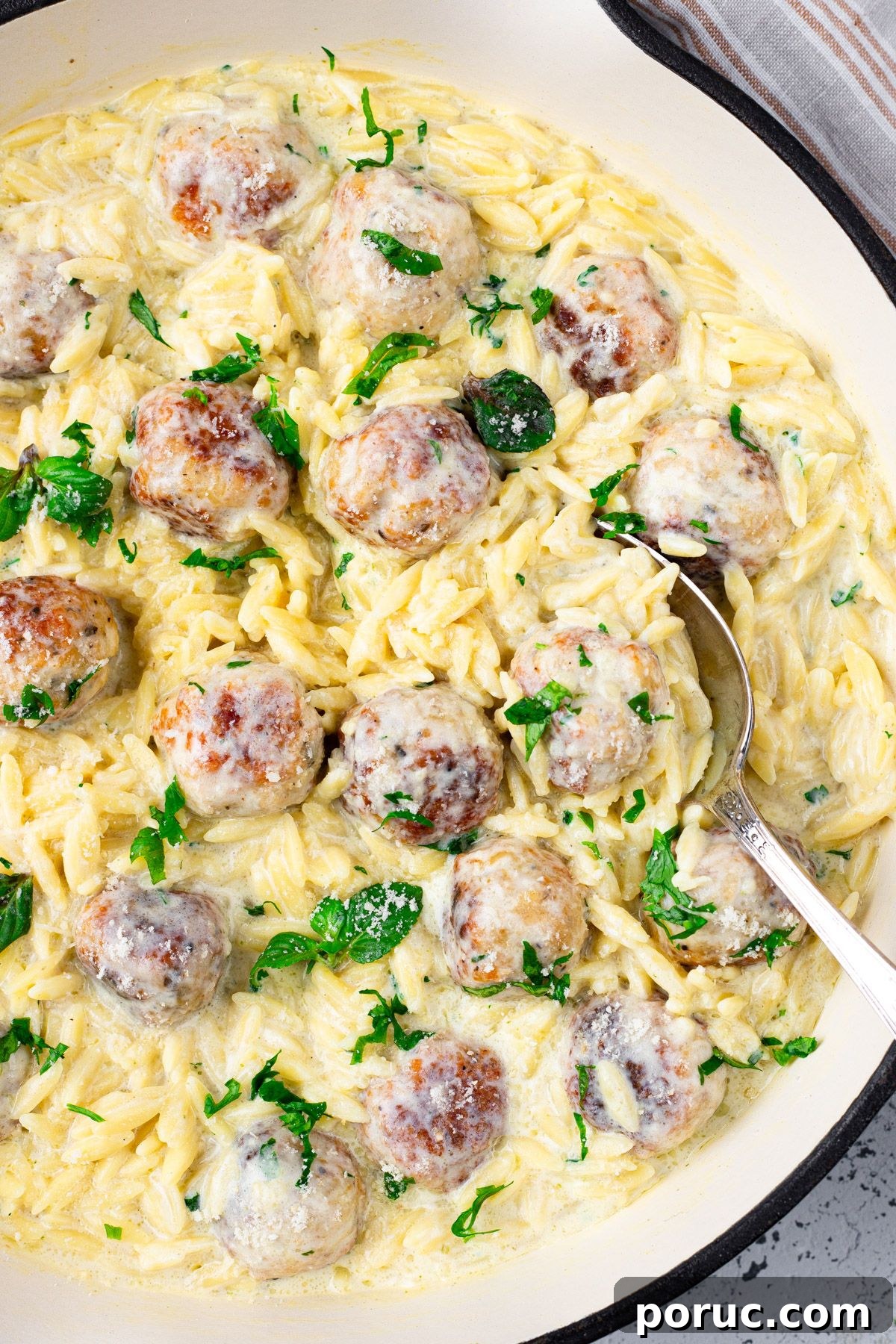 21 Comforting High-Protein Fall Recipes for Family Meals 9 Chicken Meatballs with Orzo