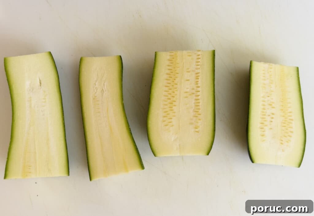 Crispy Air Fryer Zucchini Recipe: Simple Flavorful Side Dish 5 zucchini cut in four pieces step 2