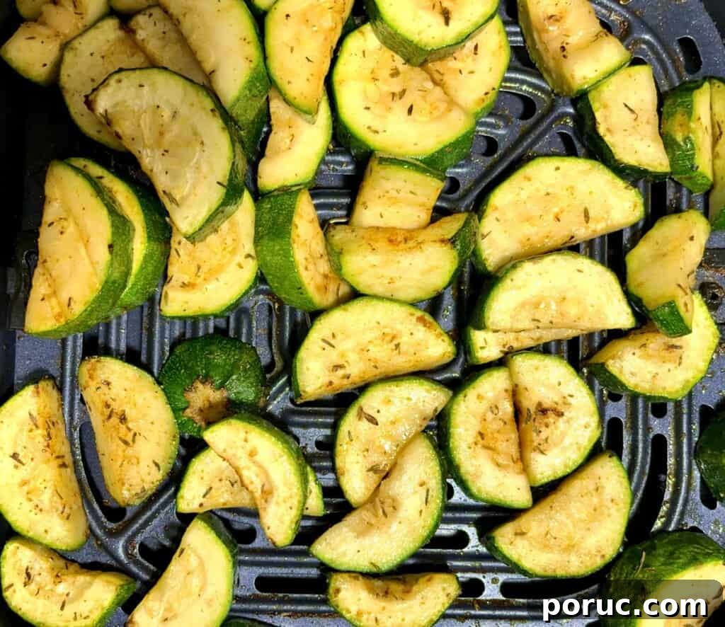 Crispy Air Fryer Zucchini Recipe: Simple Flavorful Side Dish 7 zucchini cooked in air fryer basket