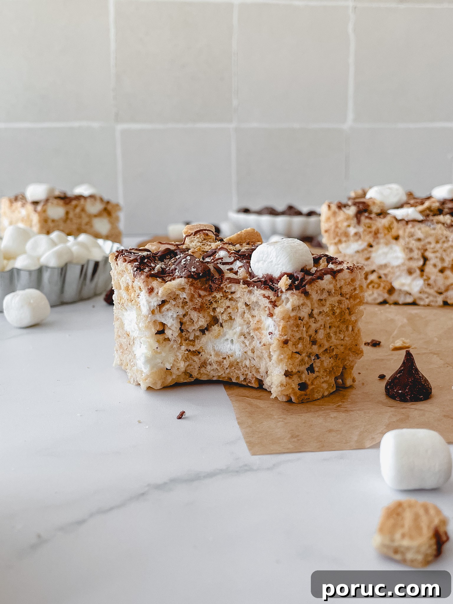 S'mores Rice Krispie Treats Recipe — Gooey Chocolate & Toasted Marshmallow 3 img 62 2