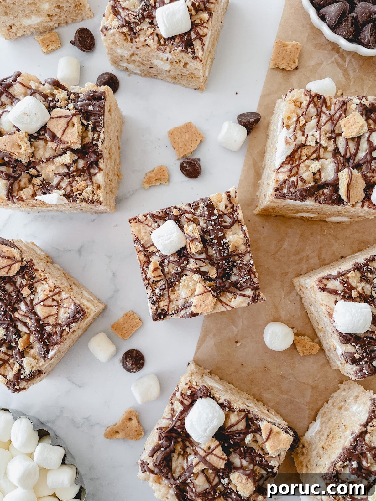 S'mores Rice Krispie Treats Recipe — Gooey Chocolate & Toasted Marshmallow 5 img 62 4