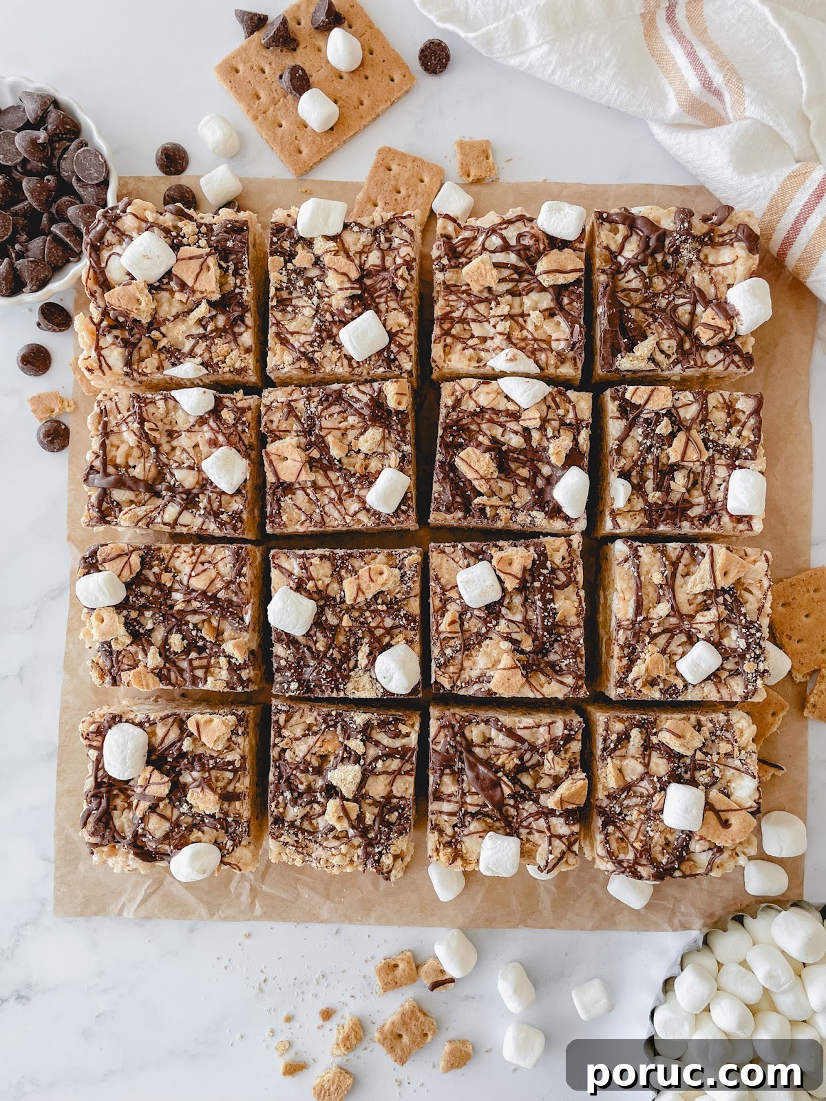 S'mores Rice Krispie Treats Recipe — Gooey Chocolate & Toasted Marshmallow 7 img 62 6