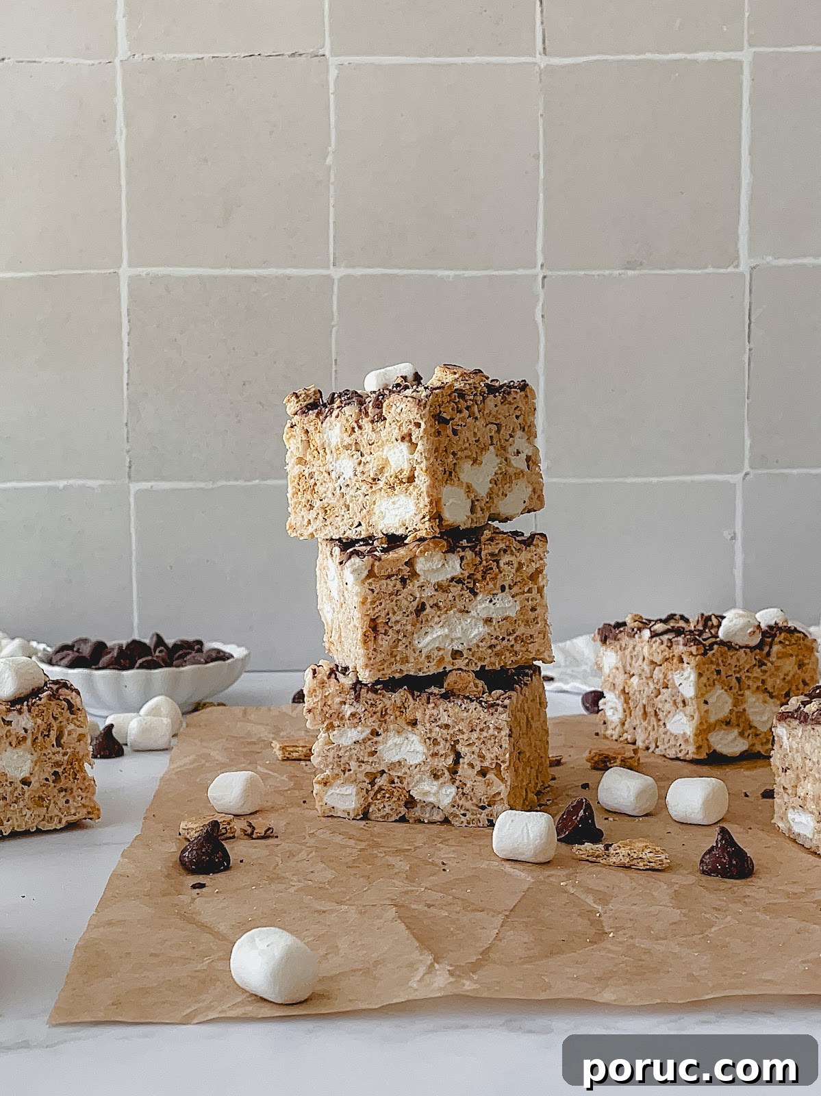 S'mores Rice Krispie Treats Recipe — Gooey Chocolate & Toasted Marshmallow 8 img 62 7