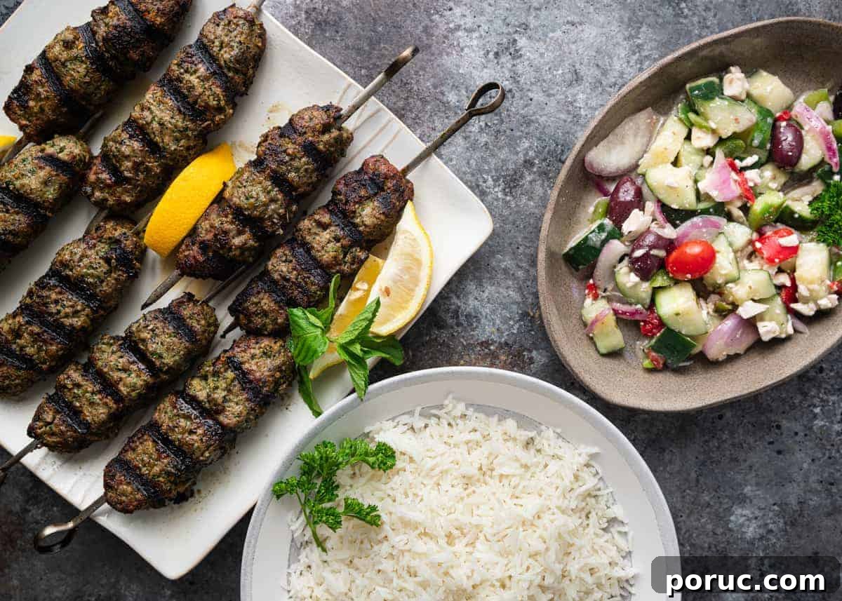 Kefta Kabob Recipe: Flavorful Ground Beef Skewers You’ll Love 3 Moroccan kefta kabobs