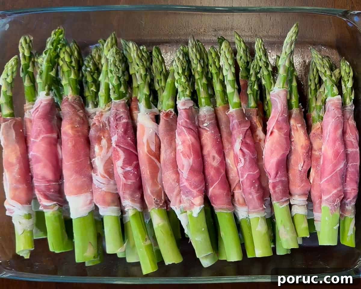 Double batch of Prosciutto Wrapped Asparagus with Cream Cheese