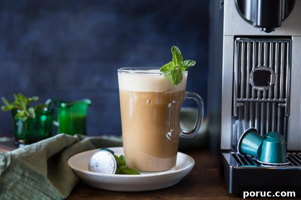 Vietnamese Iced Coffee is sweet, strong, and refreshing. Making this popular iced coffee at home is now easier than ever with the help of Nespresso. Vietnamese iced coffee in a glass mug