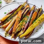 Roasted Rainbow Carrots (Easy Baked Carrots Recipe)
