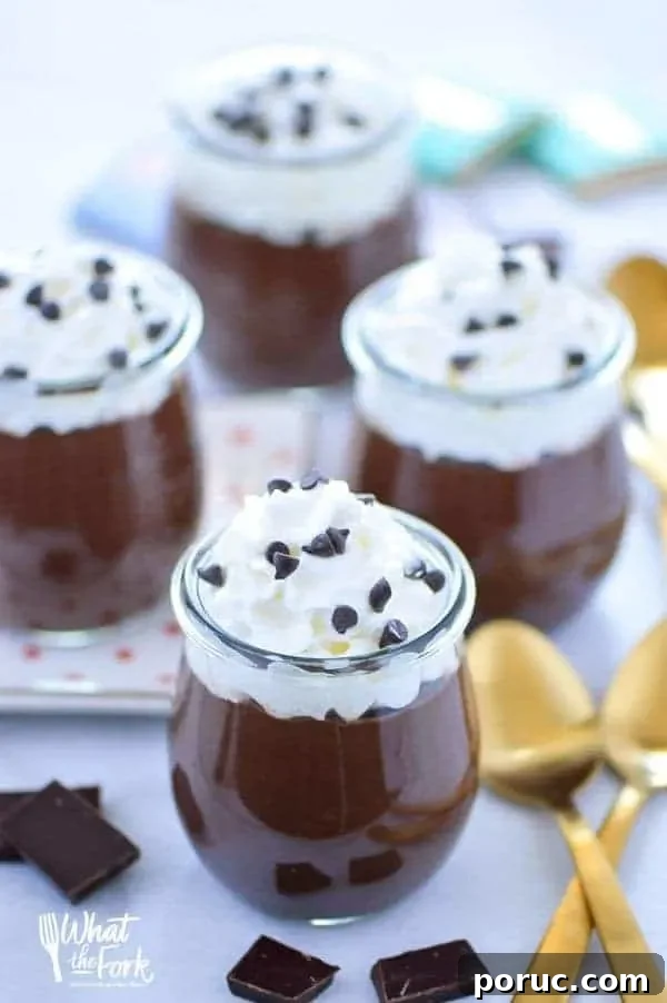 Baileys Chocolate Pudding served in bowls